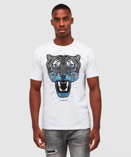 Wit Gromverf T-shirt Alessandro Zavetti