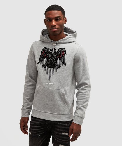 Grijze Mergel Aztec Streep 2.0 Hoodie Voor Over Het Hoofd Alessandro Zavetti