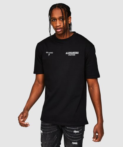 Alessandro Zavetti Gitzwart Challenger Spartans Relaxed T-shirt