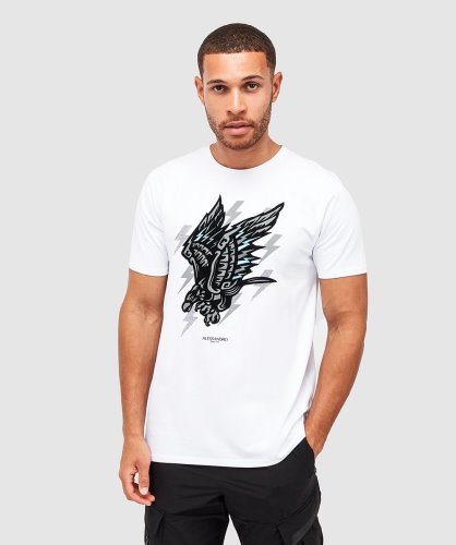 Alessandro Zavetti Aztec Bolt Eagle T-shirt Optisch Wit