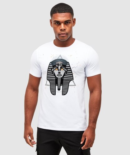 Alessandro Zavetti Farao Splatter T-shirt Optisch Wit