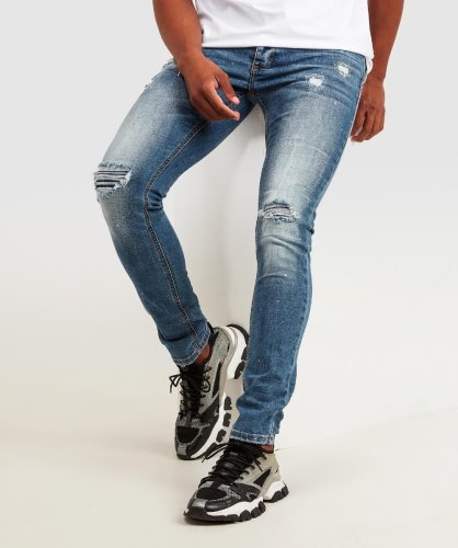 Alessandro Zavetti Volpe Mid Wash Superslim Denim Jean Mid Wash