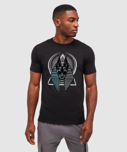 Alessandro Zavetti Anubis Split T-shirt Gitzwart
