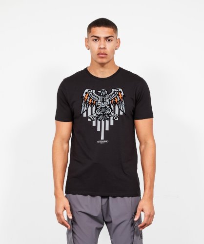 Azteekse Streep T-shirt Alessandro Zavetti Zwart