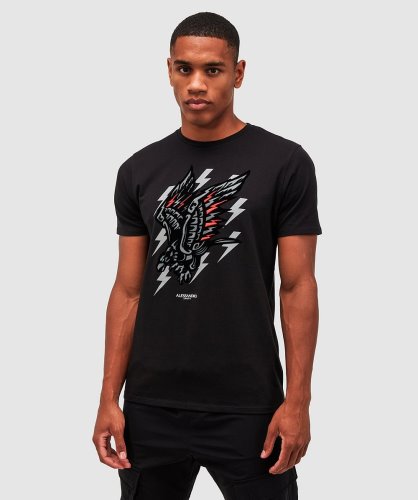 Aztec Bolt Eagle T-shirt Gitzwart Alessandro Zavetti