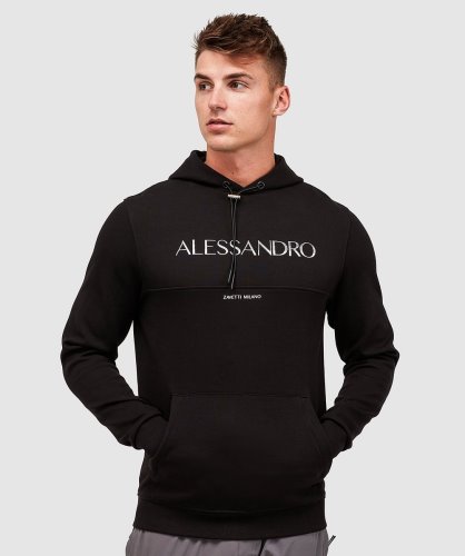 Zwarte Alorta Hoodie Voor Over Het Hoofd Alessandro Zavetti