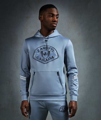 Blauwgrijze Silvatino Hoodie Voor Over Het Hoofd Alessandro Zavetti