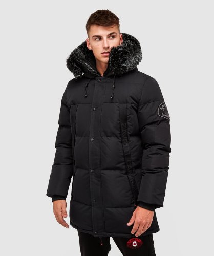Alessandro Zavetti Aylmer Lange Puffer Parka Zwart