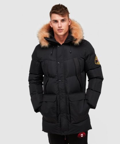 Thelon Long Puffer Parka Zwart Alessandro Zavetti