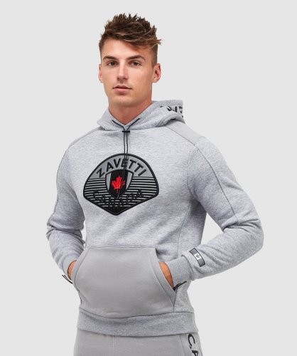 Alessandro Zavetti Botticini Tweekleurige Hoodie Voor Over Het Hoofd Gemêleerd Grijs