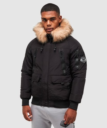 Zwarte Carrick Puffer Bomberjack Alessandro Zavetti