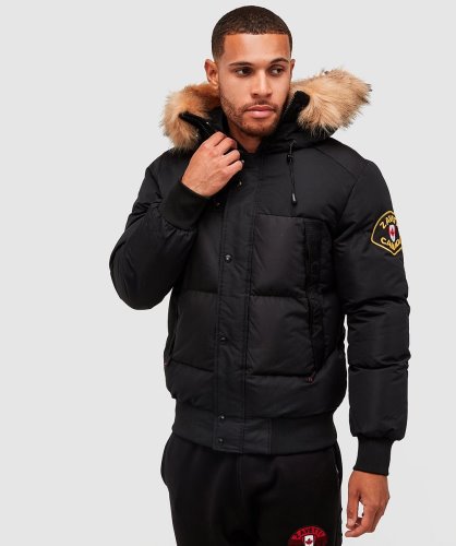 Aylmer Bomberjack Met Capuchon Van Pufferbont Alessandro Zavetti Zwart